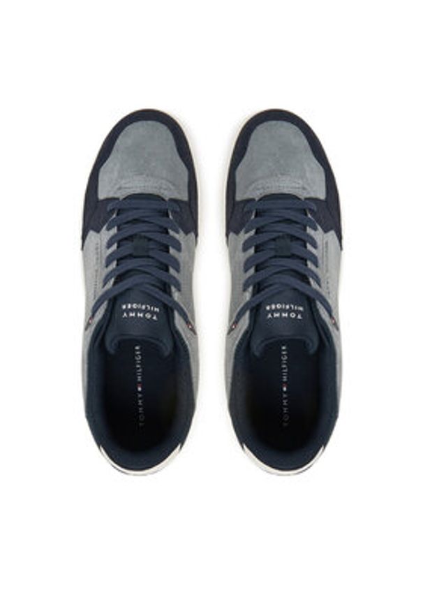 TOMMY HILFIGER - Tommy Hilfiger Sneakersy Basket Core Lite Suede FM0FM05519 Szary. Kolor: szary. Materiał: zamsz, skóra