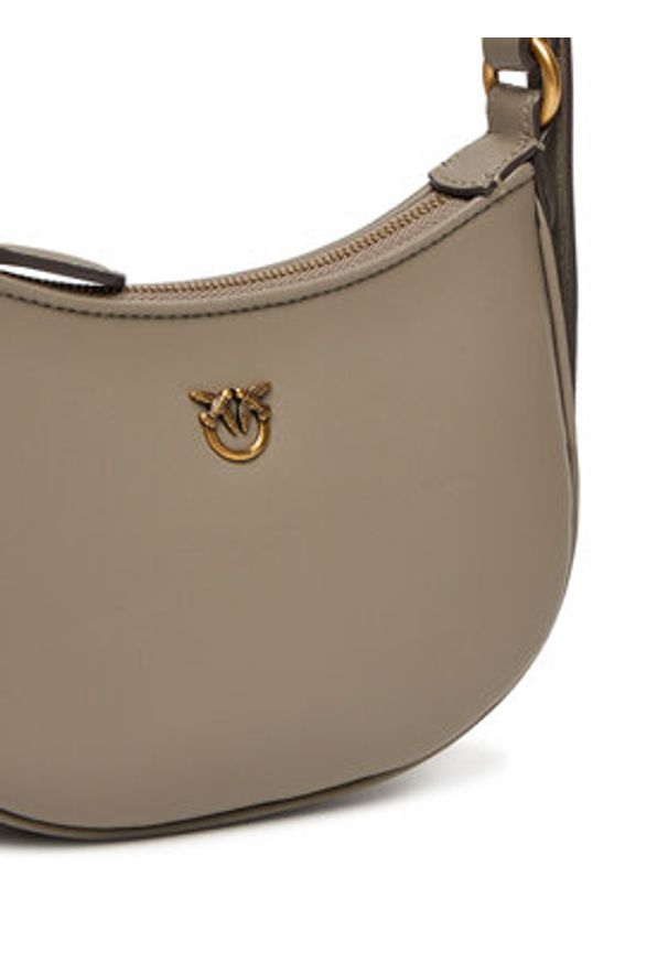 Pinko - PINKO Torebka Half Moon Baby PE 25 PLTT 103538 A0F1 Beżowy. Kolor: beżowy. Materiał: skórzane