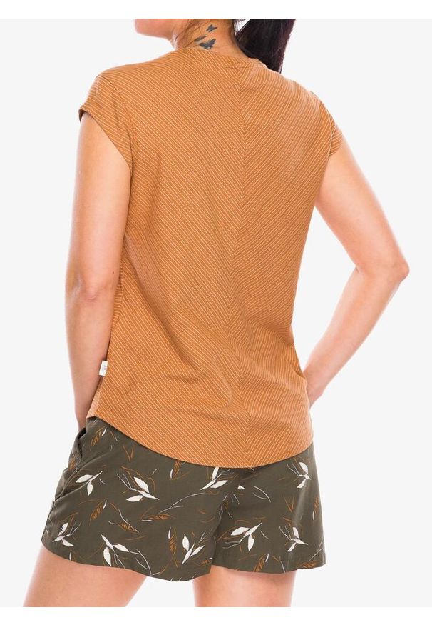 ROYAL ROBBINS - Koszulka turystyczna damska Royal Robbins Vacationer V-Neck SS. Kolor: beżowy