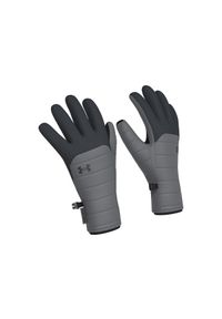 Rękawiczki treningowe męskie Under Armour UA Storm Insulated Gloves - szare. Kolor: szary. Materiał: poliester, skóra, syntetyk, polar, tkanina, elastan. Sezon: zima #2