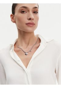 Guess Naszyjnik JUBN05 216JW Srebrny. Materiał: metalowe. Kolor: srebrny