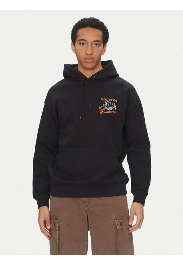 Volcom Bluza Pour Choises A4112511 Czarny Loose Fit. Kolor: czarny. Materiał: bawełna