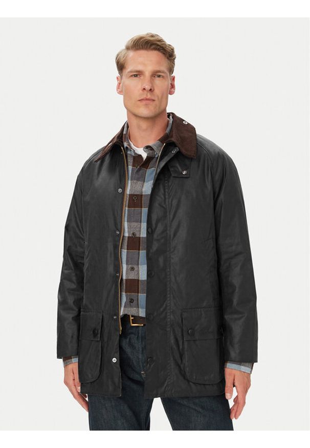 Barbour Kurtka przejściowa MWX0017SG91 Szary ciemny Regular Fit. Kolor: szary. Materiał: bawełna