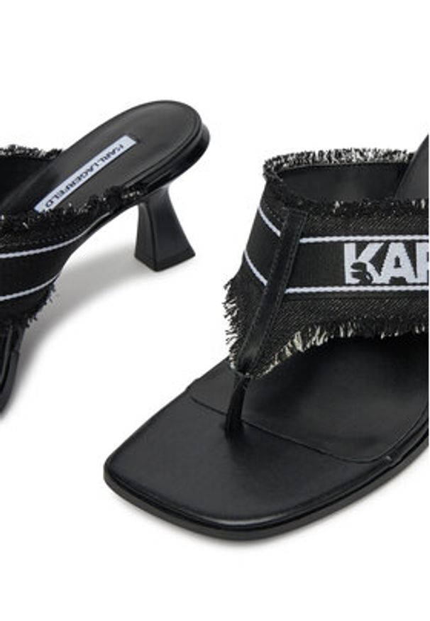 Karl Lagerfeld - KARL LAGERFELD Japonki Panache II KL30104 Czarny. Kolor: czarny. Materiał: materiał