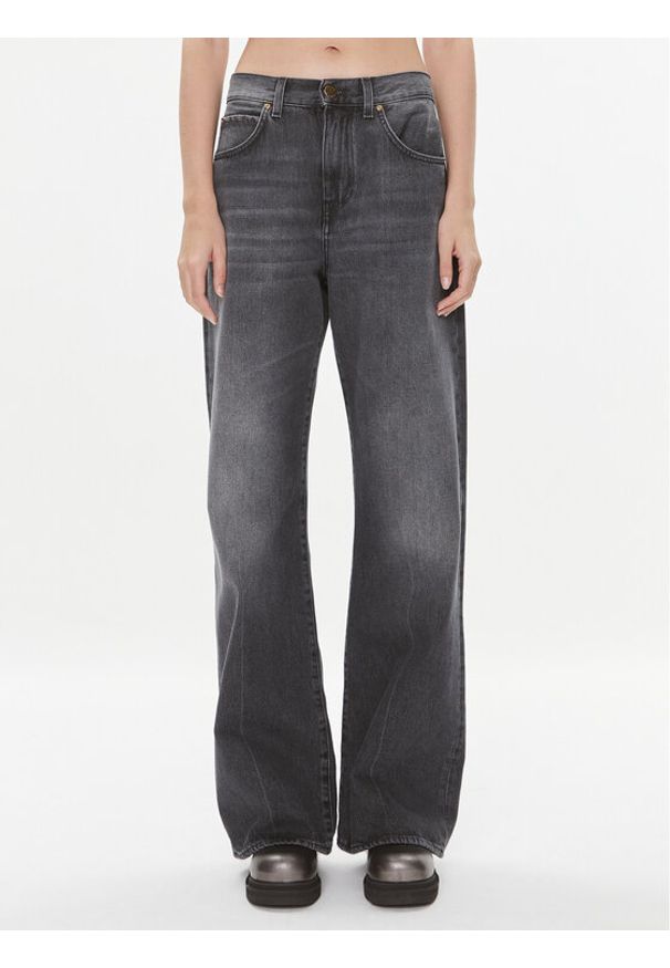 Pinko Jeansy Wanda 101733 A13Z Szary Wide Leg. Kolor: szary