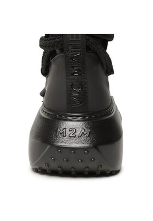 Vic Matié Botki 1D7650D_D24BI9B001 Czarny. Kolor: czarny. Materiał: lakier, skóra