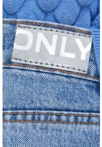 only - Only jeansy Troy damskie high waist. Stan: podwyższony. Kolor: niebieski