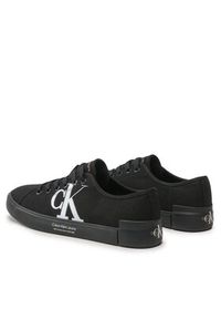 Calvin Klein Jeans Tenisówki Vulc Low Oversized Brand YM0YM00687 Czarny. Kolor: czarny. Materiał: materiał #4