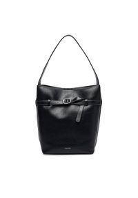 Calvin Klein Torebka Buckle Medium Bucket LV04F3551G Czarny. Kolor: czarny. Materiał: skórzane #1