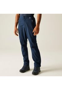 Regatta - Spodnie turystyczne męskie Highton Stretch. Kolor: niebieski. Długość: długie. Sezon: lato. Sport: turystyka piesza #1