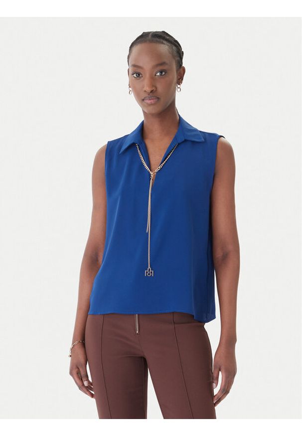 Rinascimento Bluzka CFC0127446003 Niebieski Regular Fit. Kolor: niebieski. Materiał: syntetyk