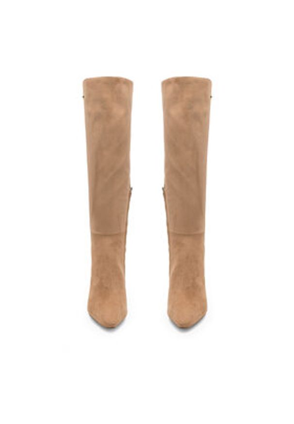 Nine West Kozaki MAIDA ZL23003-2CC Beżowy. Kolor: beżowy. Materiał: materiał