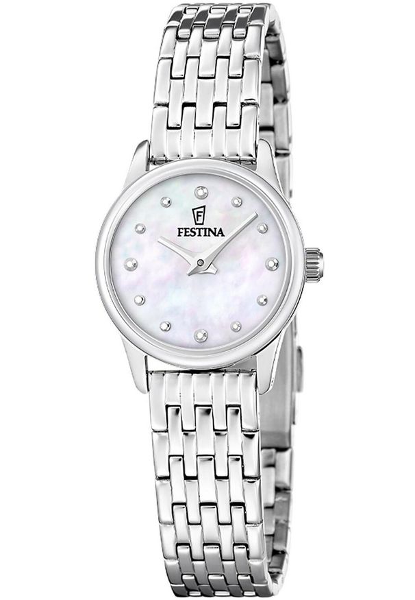 Zegarek Festina Zegarek damski Festina F20749-1 CYRKONIE srebrny. Kolor: srebrny