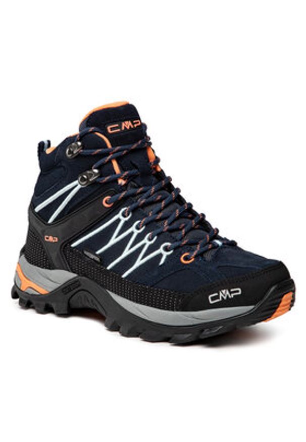 CMP Trekkingi Rigel Mid Wmn Trekking Shoes Wp 3Q12946 Granatowy. Kolor: niebieski. Materiał: nubuk, skóra