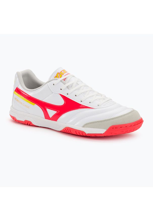 Buty piłkarskie męskie Mizuno Morelia Sala Classic IN. Kolor: biały, wielokolorowy, pomarańczowy. Sport: piłka nożna