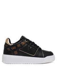 Guess Sneakersy FLTDEL FAL12 Czarny. Kolor: czarny. Materiał: skóra