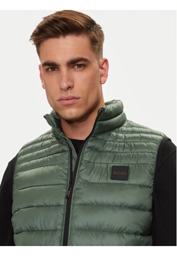 BOSS - Boss Kamizelka Odeno1 50505255 Zielony Slim Fit. Kolor: zielony. Materiał: syntetyk