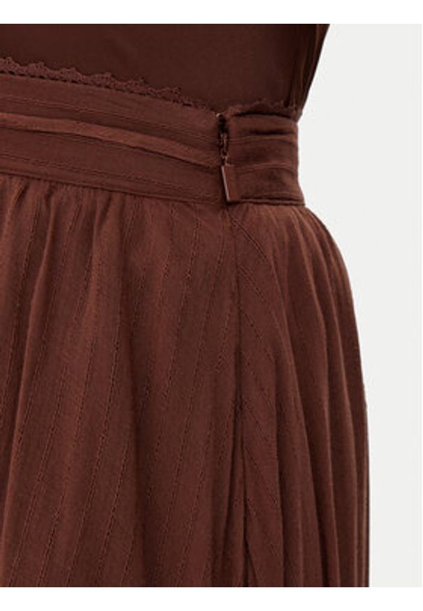 Guess Spódnica maxi 5GGD34 7317A Brązowy Regular Fit. Kolor: brązowy. Materiał: bawełna