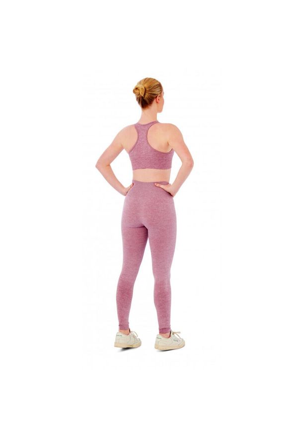 XTREME SOCKSWEAR - Damski zestaw sportowy Xtreme - legginsy sportowe + top sportowy - Różowy. Kolor: różowy. Sport: fitness