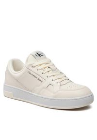 Calvin Klein Jeans Sneakersy Basket Cupsole Lacup Low YM0YM00497 Beżowy. Kolor: beżowy. Materiał: skóra #7