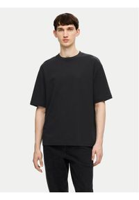 Selected Homme T-Shirt 16094143 Czarny Loose Fit. Kolor: czarny. Materiał: bawełna, syntetyk