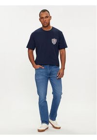 Wrangler T-Shirt Americana 112350561 Granatowy Regular Fit. Kolor: niebieski. Materiał: bawełna
