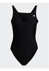 Adidas - adidas Strój kąpielowy Iconisea 3-Stripes Swimsuit HI1082 Czarny Fitted Fit. Kolor: czarny. Materiał: syntetyk