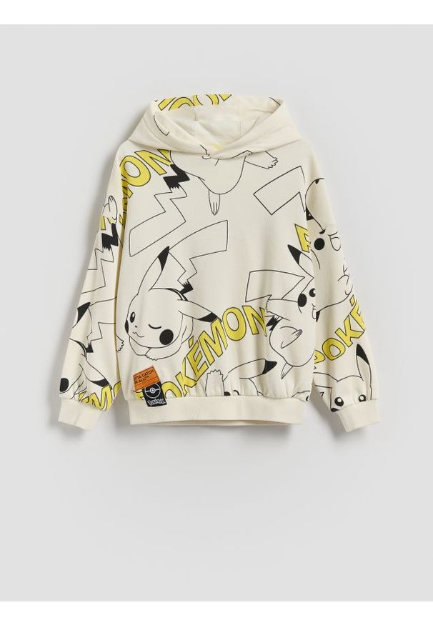 Reserved - Bluza oversize Pokémon - złamana biel. Materiał: bawełna, dzianina