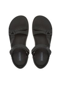skechers - Skechers Sandały Go Walk Flex Sandal-Sublime 141451/BBK Czarny. Kolor: czarny. Materiał: materiał