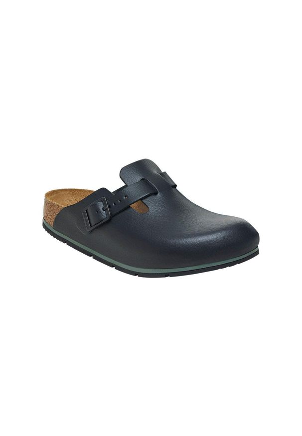 Birkenstock Boston Pro Skórzane Czarne. Kolor: czarny. Materiał: skóra