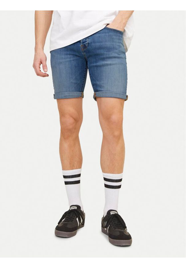 Jack & Jones - Jack&Jones Szorty jeansowe Jjirick 12250488 Niebieski Regular Fit. Kolor: niebieski. Materiał: bawełna