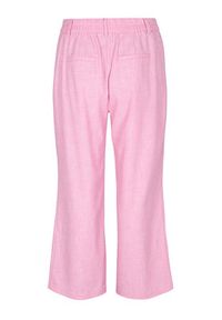 Zizzi Spodnie materiałowe M90007B Różowy Regular Fit. Kolor: różowy. Materiał: materiał #3