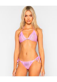 BEACH BUNNY - Dół od bikini Hard Summer. Kolor: różowy, wielokolorowy, fioletowy. Materiał: materiał. Wzór: gładki #4