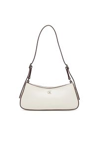 Calvin Klein Torebka Ck Small Shoulder Bag LV04F3170G Biały. Kolor: biały. Materiał: skórzane