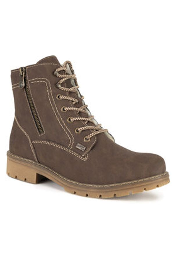 Rieker Botki Y9134-25 Brązowy. Kolor: brązowy. Materiał: materiał