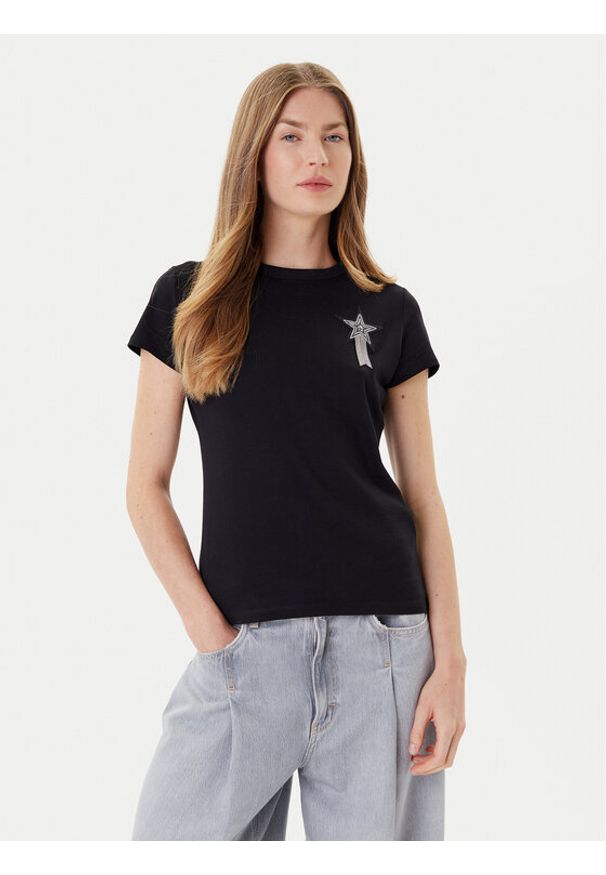 BOSS T-Shirt Endora 50545287 Czarny Regular Fit. Kolor: czarny. Materiał: bawełna