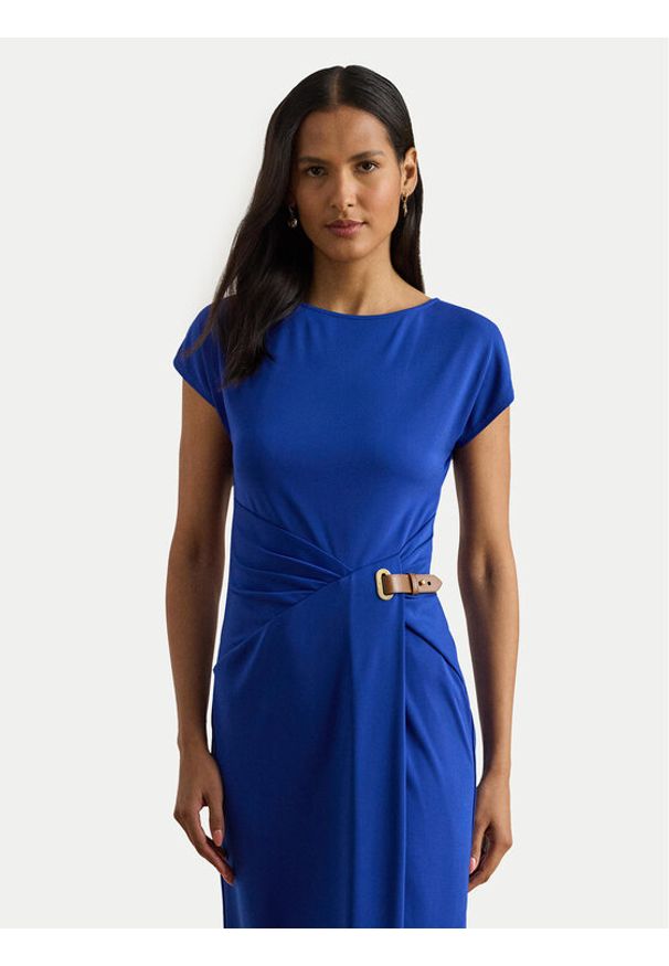Lauren Ralph Lauren - LAUREN RALPH LAUREN Sukienka koktajlowa 200P03763002 Niebieski Slim Fit. Kolor: niebieski. Materiał: syntetyk. Styl: wizytowy