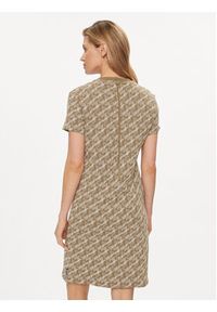 EA7 Emporio Armani Sukienka letnia 3DTA53 TJUAZ 1731 Brązowy Regular Fit. Kolor: brązowy. Materiał: bawełna. Sezon: lato #3