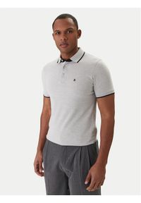 Jack & Jones Polo Paulos 12136668 Szary Slim Fit. Typ kołnierza: polo. Kolor: szary. Materiał: bawełna #1