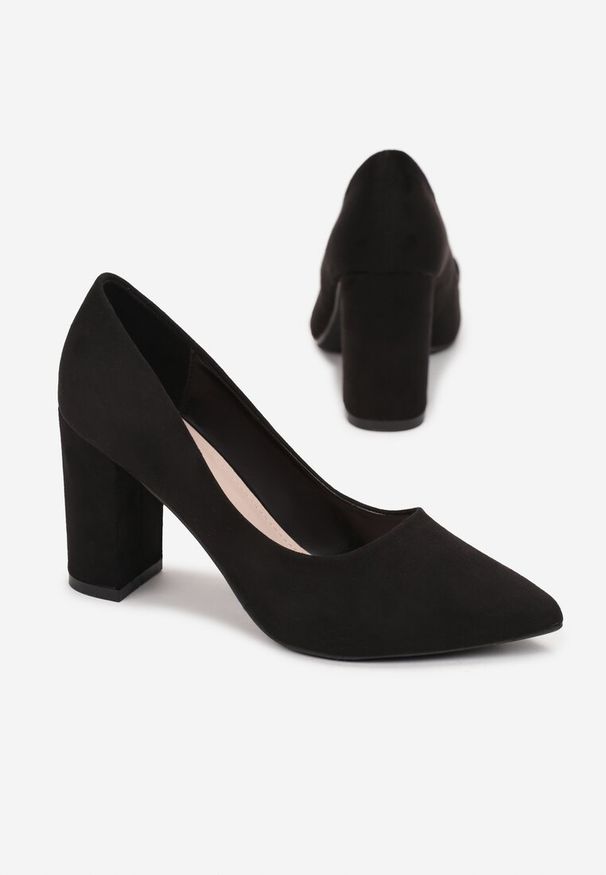 Born2be - Czarne Czółenka Anteris. Okazja: na spotkanie biznesowe, do pracy. Kolor: czarny. Materiał: zamsz. Obcas: na obcasie. Styl: biznesowy, elegancki, klasyczny. Wysokość obcasa: średni