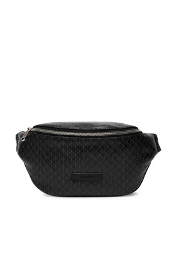 Calvin Klein Nerka Emblem Aop Coated Waistbag LV04D3135G Czarny. Kolor: czarny. Materiał: skóra