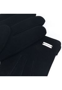 Wittchen - Damskie rękawiczki welurowe. Kolor: czarny. Materiał: welur, skóra. Wzór: aplikacja. Styl: elegancki, klasyczny #2