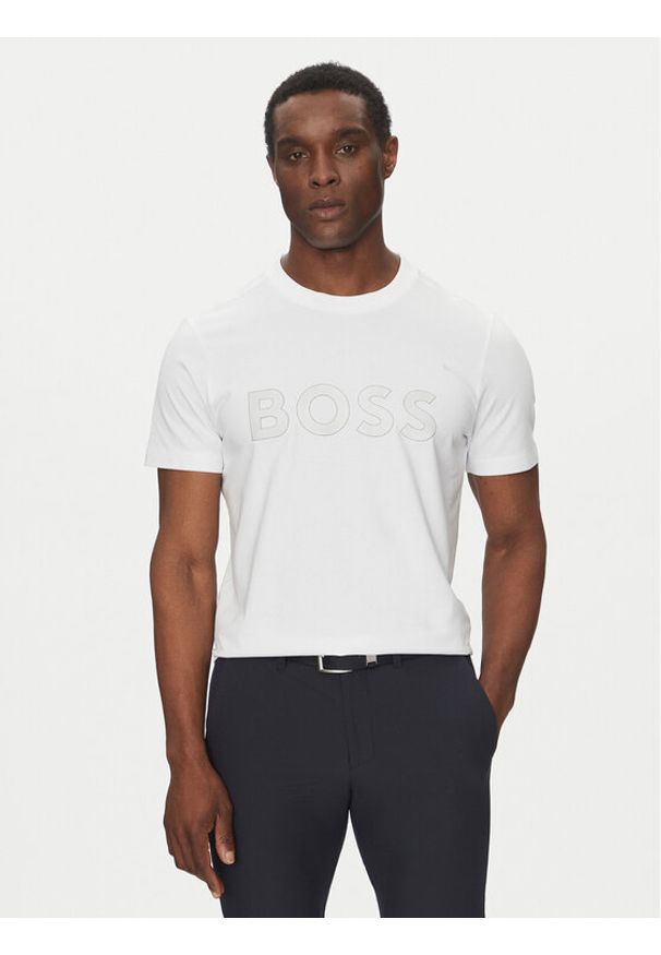 BOSS T-Shirt TL Logo 50535170 Biały Regular Fit. Kolor: biały. Materiał: bawełna