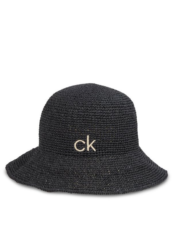 Calvin Klein Kapelusz Wide Brim Straw Bucket Hat K60K612914 Czarny. Kolor: czarny. Materiał: poliester, materiał