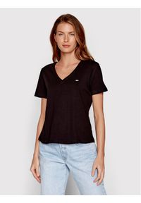 Tommy Jeans T-Shirt DW0DW14617 Czarny Slim Fit. Kolor: czarny. Materiał: bawełna #1
