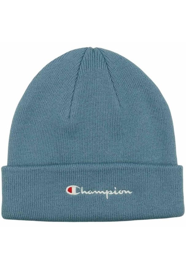 Champion - Czapka Z Haftowanym Logo. Kolor: niebieski. Wzór: haft
