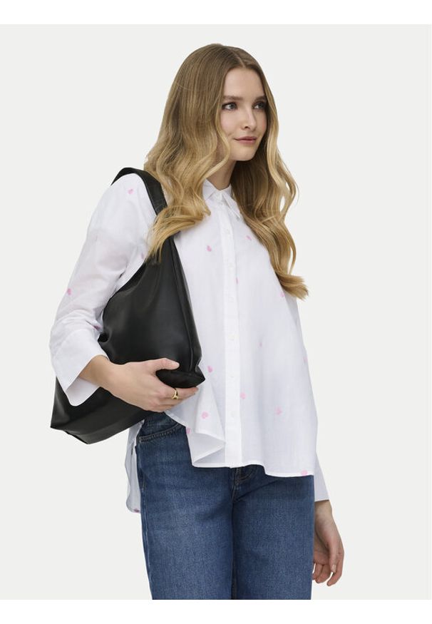 only - ONLY Koszula 15283743 Biały Box Fit. Kolor: biały. Materiał: bawełna