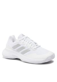 Adidas - adidas Buty Gamecourt 2.0 Tennis HQ8476 Biały. Kolor: biały. Materiał: materiał