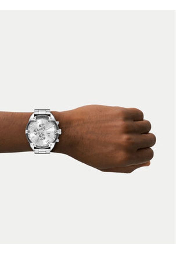 Diesel Zegarek Spiked Chronograph DZ4677 Srebrny. Kolor: srebrny