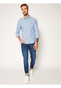 Levi's® Koszula Ls Battery Hm 86625-0005 Błękitny Slim Fit. Kolor: niebieski. Materiał: bawełna #4